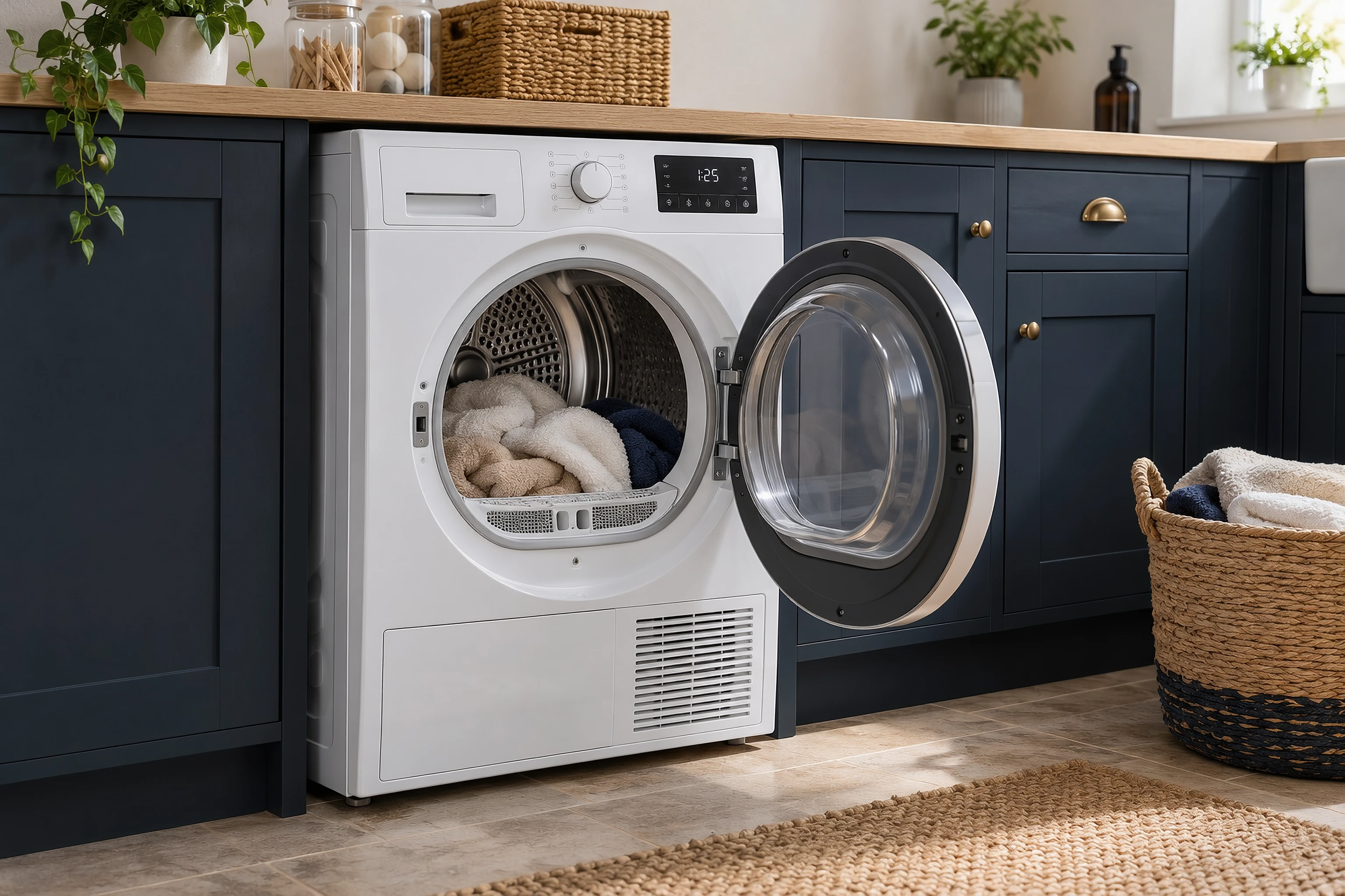 Original illustrative domestic appliance service scene